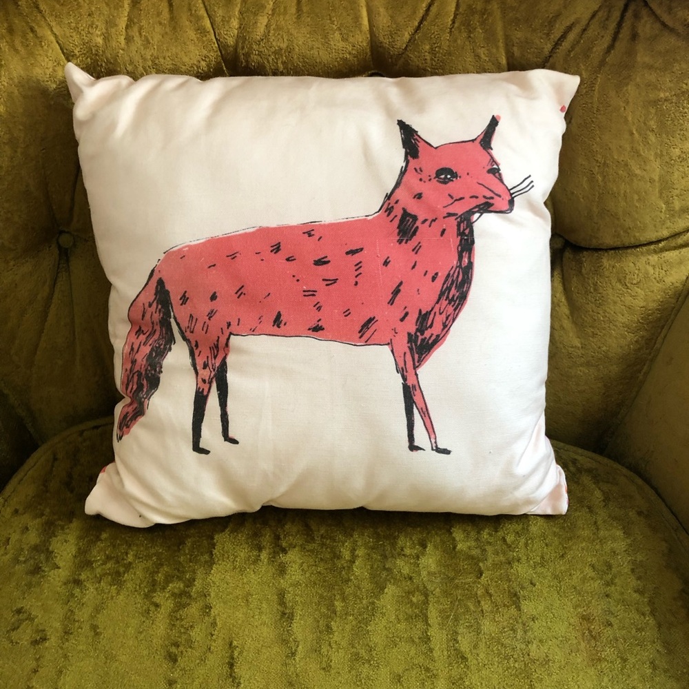 Fox throw pillow